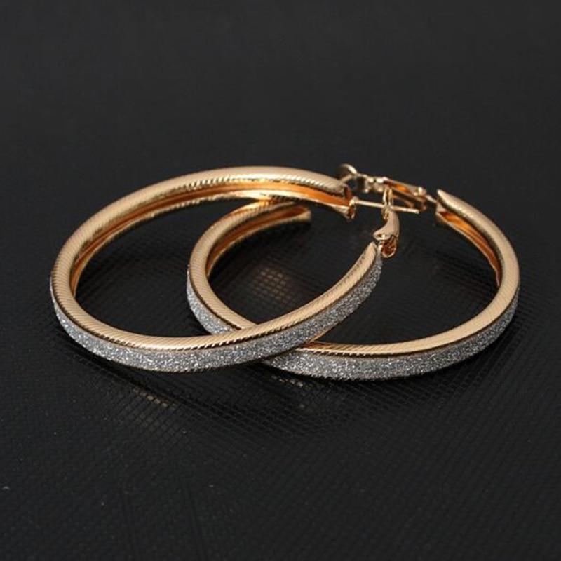 Large Crystalline Hoop Earrings Matte Chic Fashionable Basic Simple Round Shiny Zircon Crystal Big Women Ear Studs Jewelry Celebration Party Event