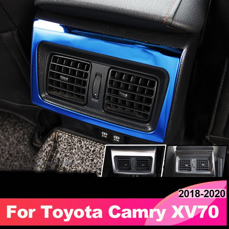 Car Rear Armrest Air Vent Outlet Frame Trims for Toyota Camry 2018    70 V70 Xv70 Trd Accessories Auto