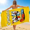 1Pc Cuphead Mugman Adventure Beach Towel, Quick Dry, Multi-Use for Beach Pool Gym Yoga Home Travel, Christmas, Halloween, Xmas Gift M929369