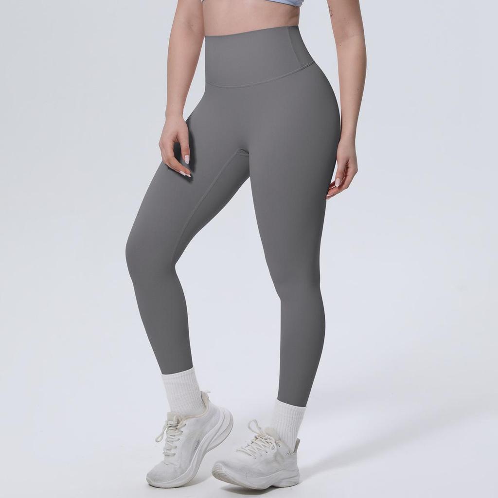 High-Waisted Peach-Lift Anti-Curl Yoga Pants - Skin-Friendly Nylon Tight-Fit Sportswear