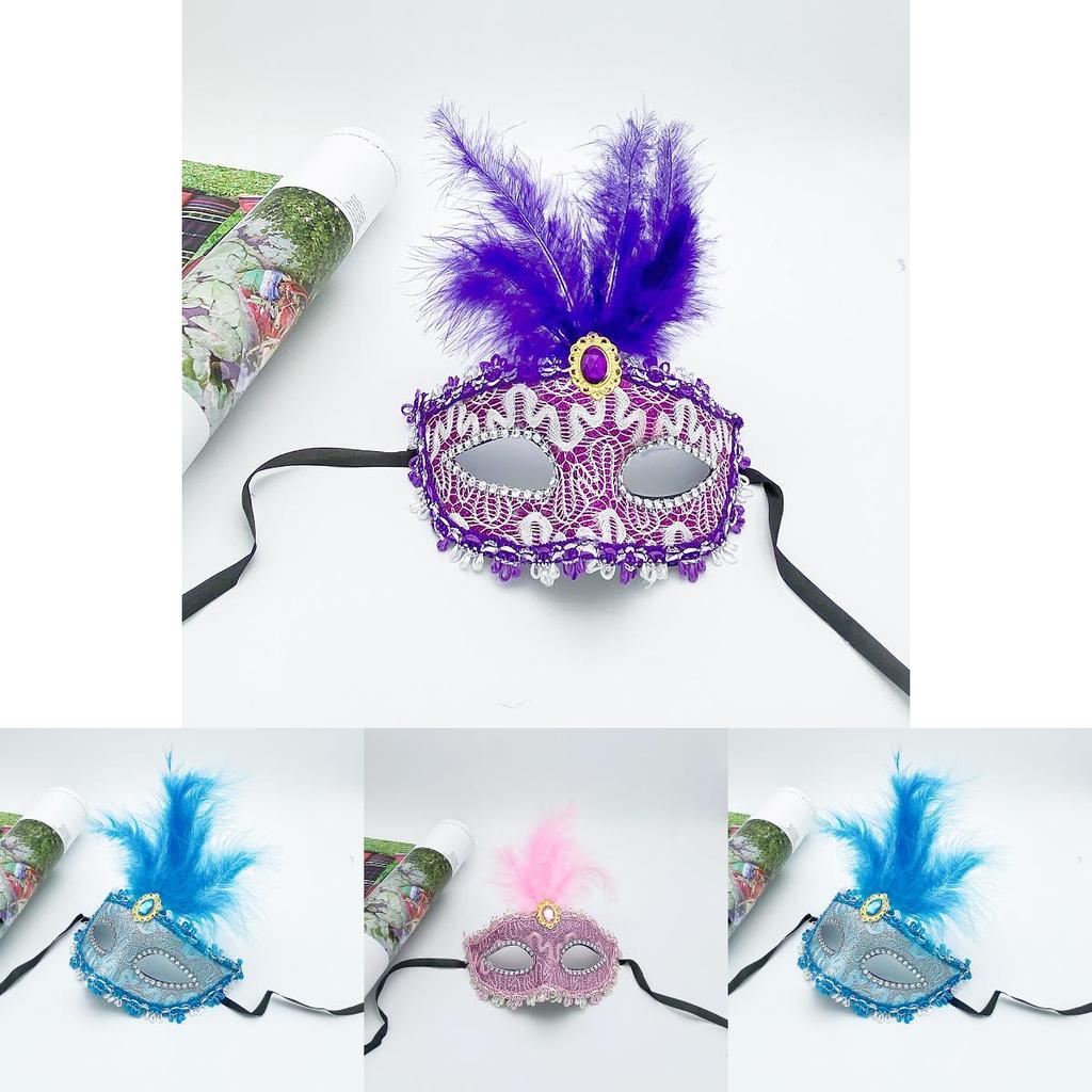 Halloween Prinzessin Feder Maske für Kostümpartys und Fotografie