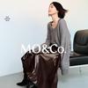 MO&Co. Women's Raccoon Wool Blend V-neck Knit Sweater