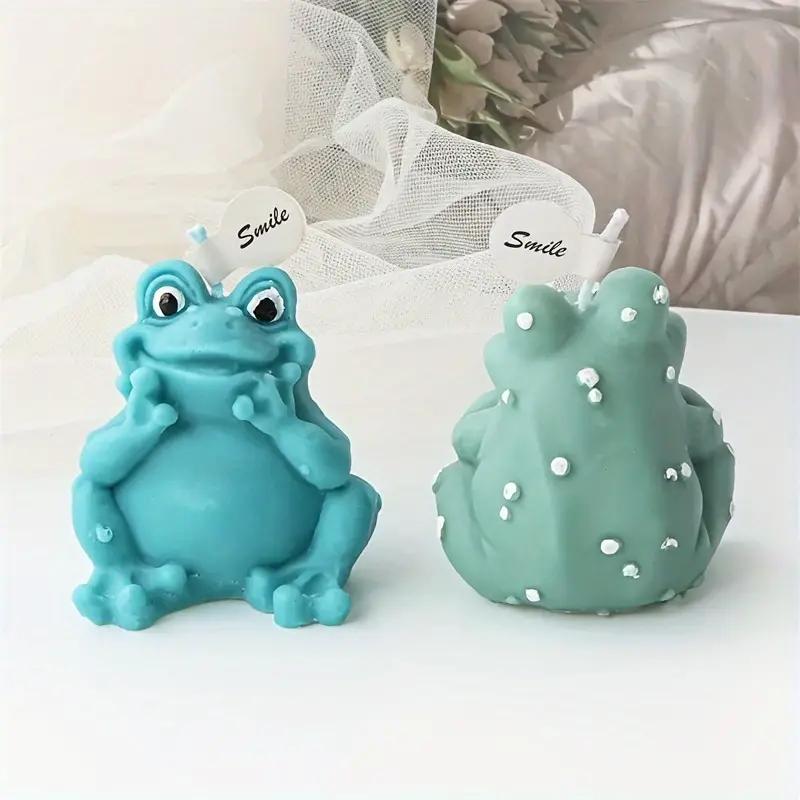 3D DIY Cartoon Silicone Frog Candle Mold - Animal Aromatherapy Plaster Resin Molds for Home Ornaments and Candle Making