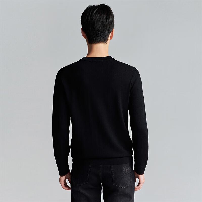 Men's Machine Washable Round Neck 100% Wool Sweater