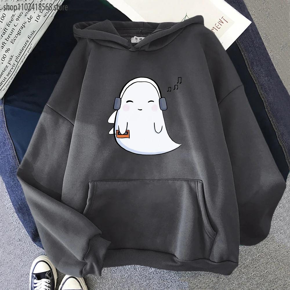 Listen Music Napstablook Ghost Hoodies for Halloween Undertale Game Sweatshirt Hooded Women Kawaii Hoodie Men