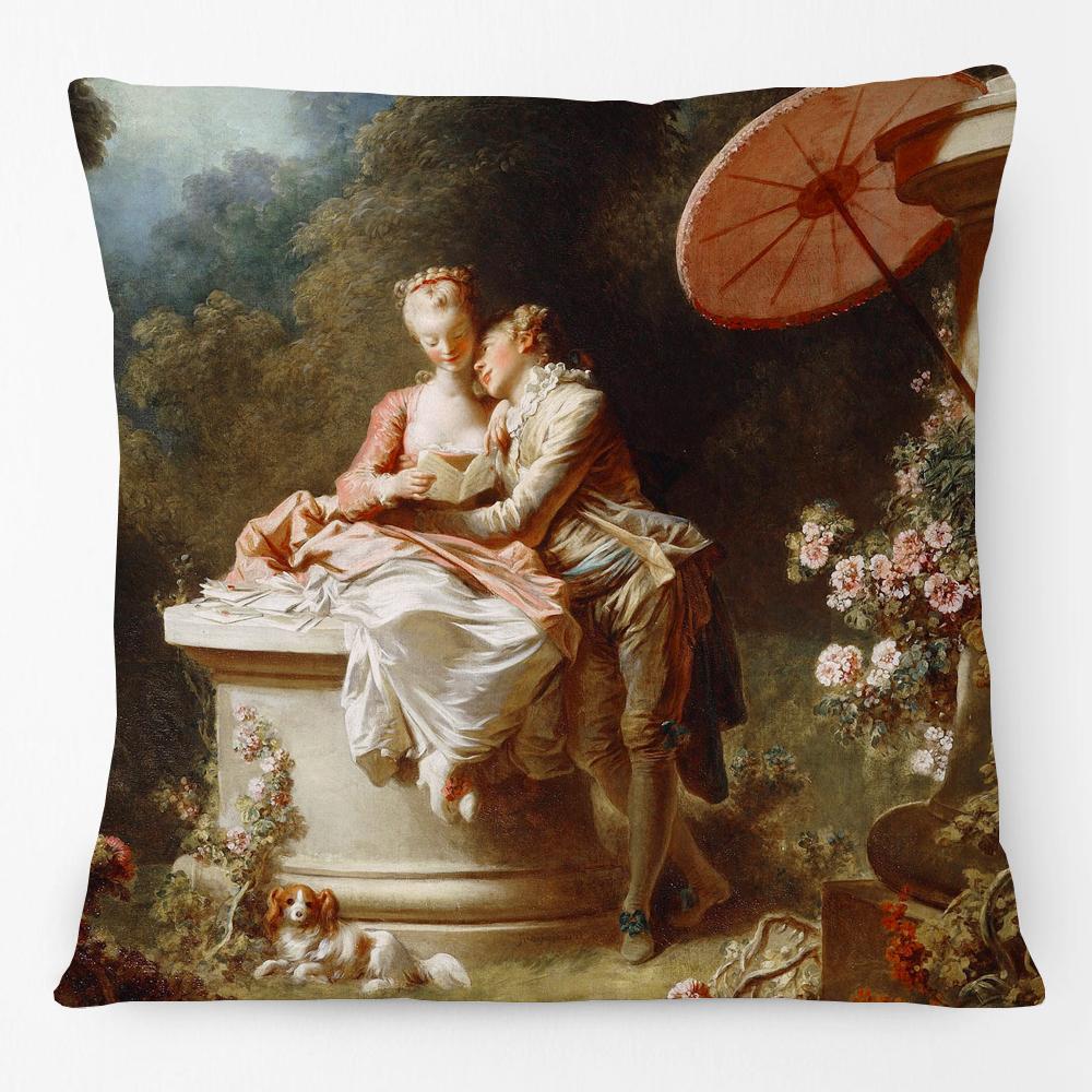 European Royal Woman Beauty Portrait Painting Cushion Covers Decorative Pillow Case For Sofa 45X45cm