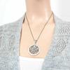 Mond Sichel Pentakel Halskette Wicca Heidnisch Großes Pentagramm Hexerei Gotischer Schmuck für Damen Herren