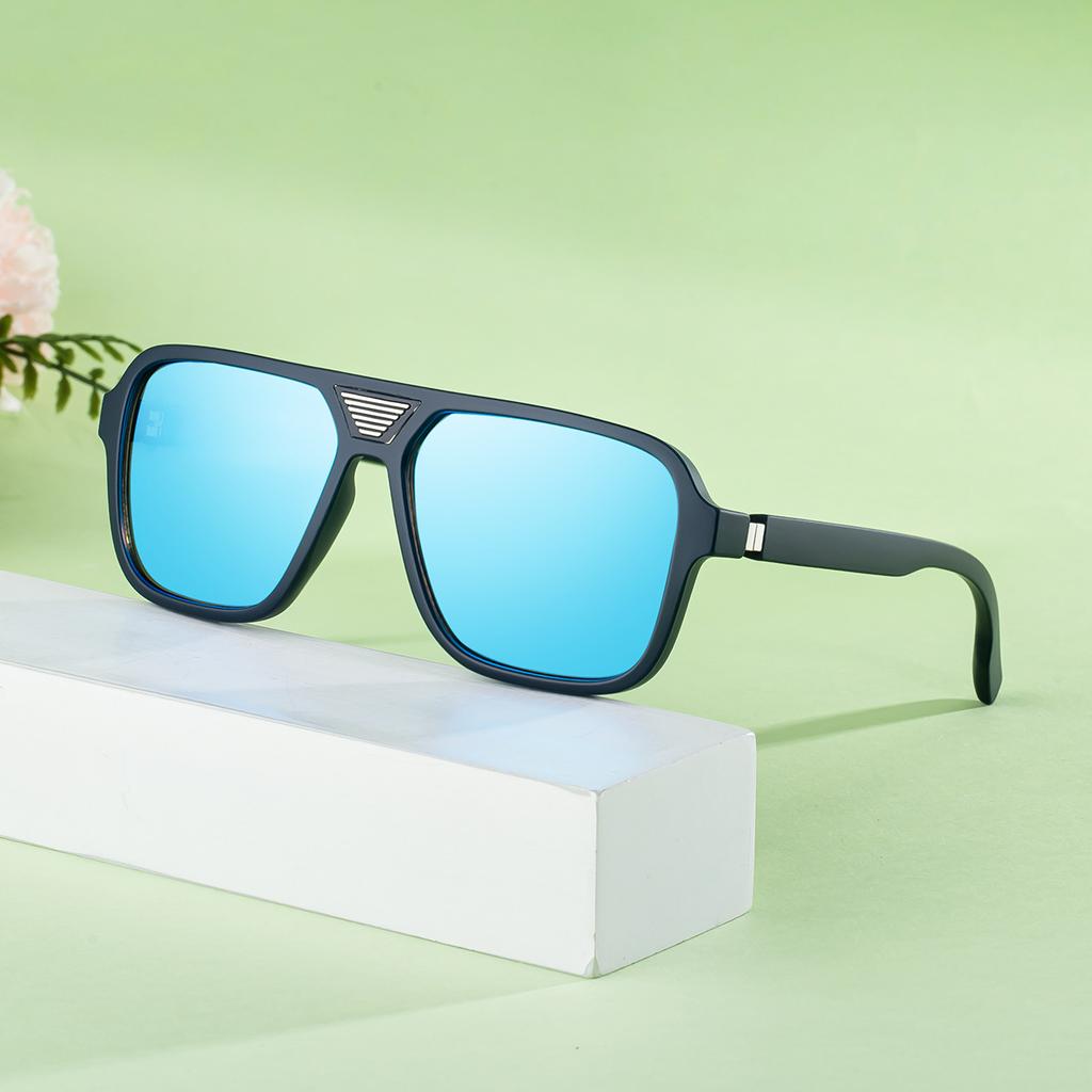 New European and American fashion box polarized fishing sunglasses men's outdoor sunscreen trend high-end sunglasses men's