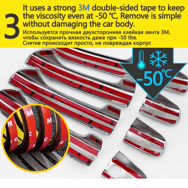 Chrome Outer Door Handle Cover for Ford Explorer U502 2011 2012 2013 2014 2015 2016 2017 2018 Car Protective Accessories