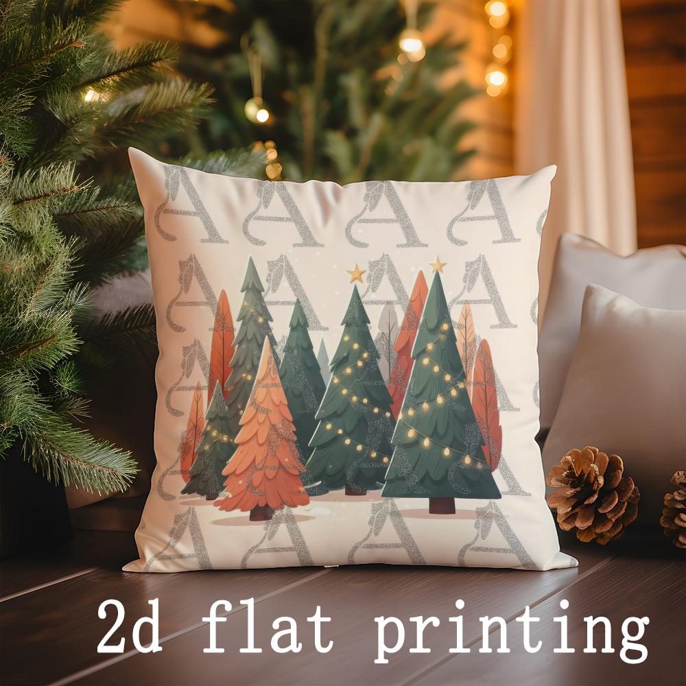 Home Decor Merry Christmas Themed Decorative Pattern Cushion Cover Suitable for Sofa Bedroom Car Pillow Cover