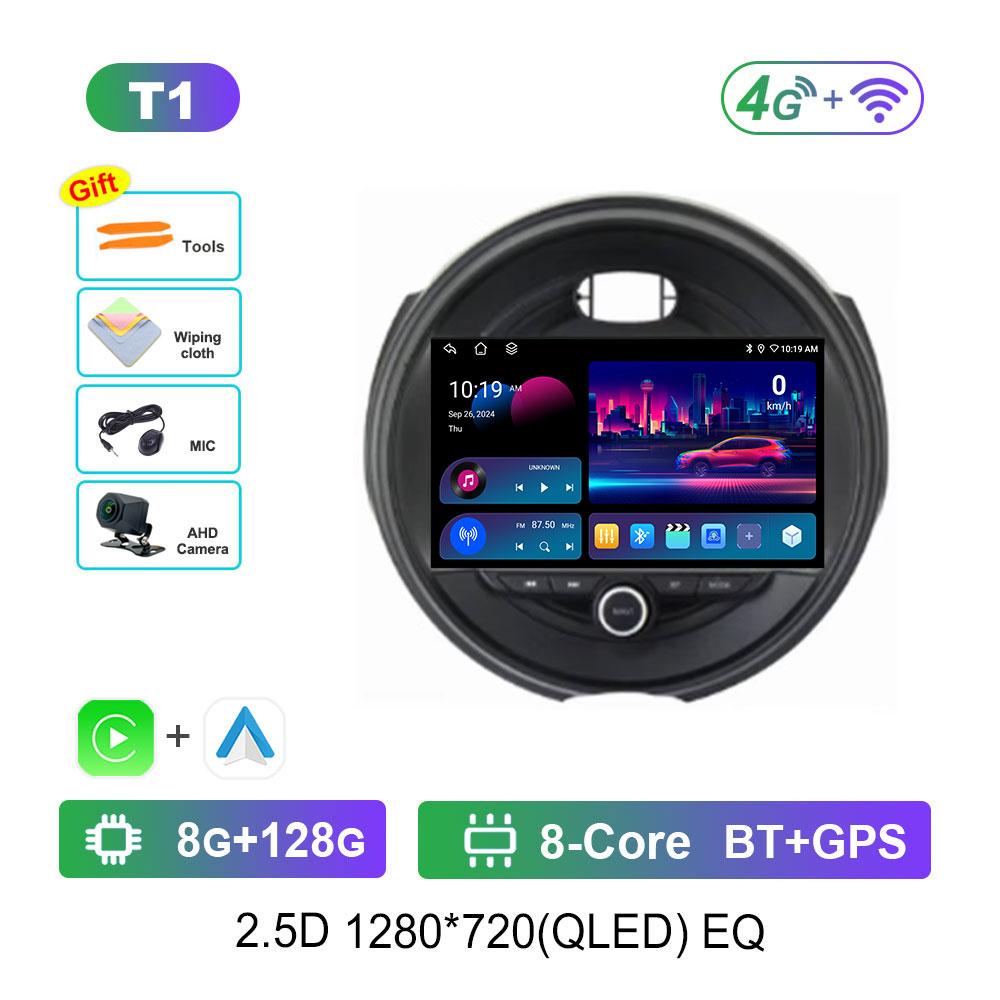 For BMW MINI Cooper F54 F55 F56 F60 2015 - 2019 Car Android 14 System DSP Stereo 4G Navigation GPS WiFi IPS Touch Screen BT