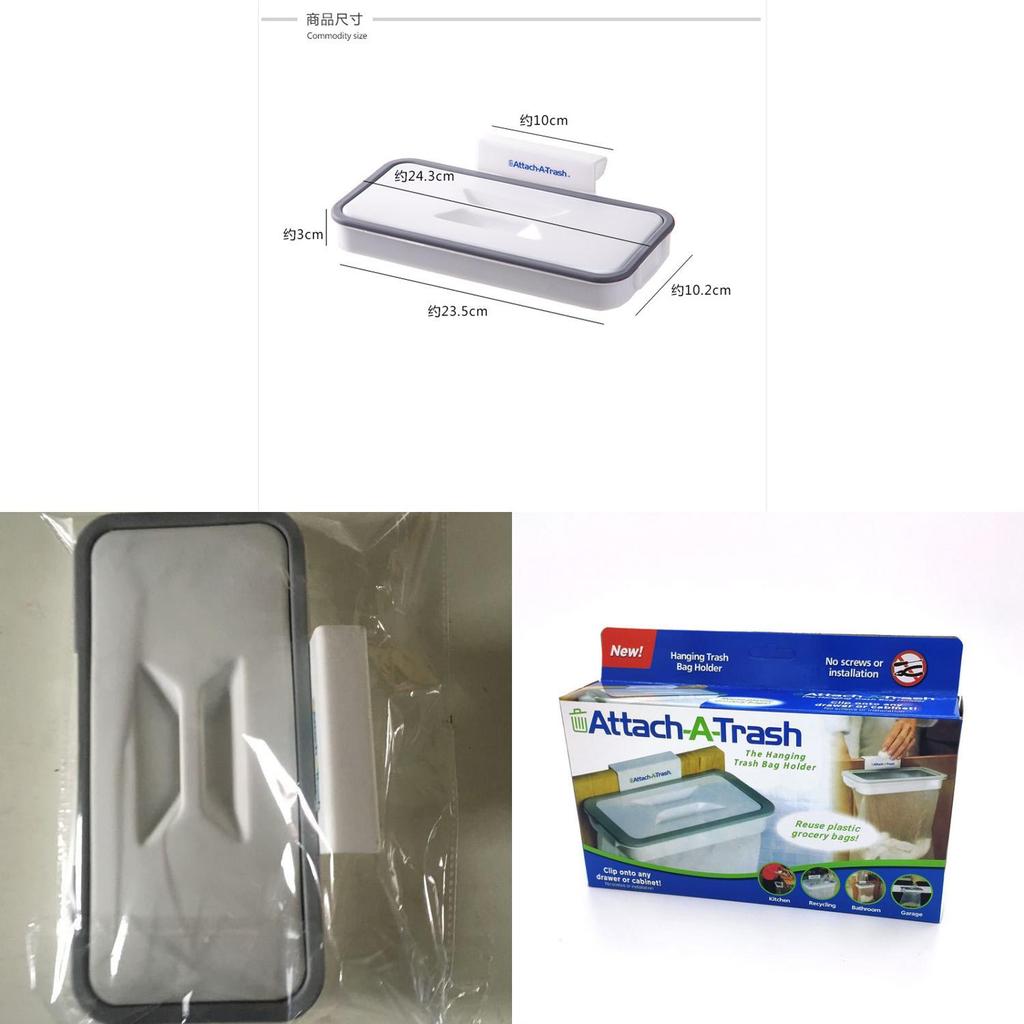 Attach A Trash Trash Bag Holder With Hook For Kitchen Waste Storage