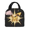 Custom P-Pikachus Portable Lunch Boxes Women Men Multifunction Cartoon Thermal Cooler Food Insulated Lunch Bag School Student
