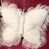 Soft Plush Butterfly Pillow Lace Edge Princess Pillow Aesthetic Decor Bow Cushion  Sofa