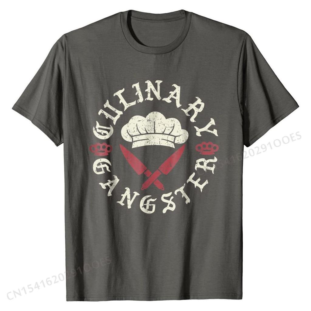 Awesome Cook Gift Shirt Line Cook Culinary Gangster Chef Tee Normal Top T-shirts Latest Tops Shirt Cotton Men Geek