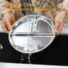 Unbreakable Portion Control Plate 304 Stainless Steel 3 Compartment Food Tray  Meal