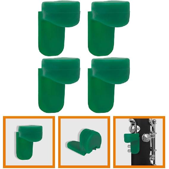 4pcs Thumb Rest Cushion, Soft Silicone Clarinet Oboe Thumb Rest Cushion Protector for Clarinets Oboes, Green
