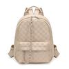 Schoolbag Backpack Women's Summer New Simple Versatile Large Capacity Textured College Student School Bag Temperament Woven Backpack