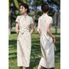 Neues Jacquard-Cheongsam-Kleid im chinesischen Stil