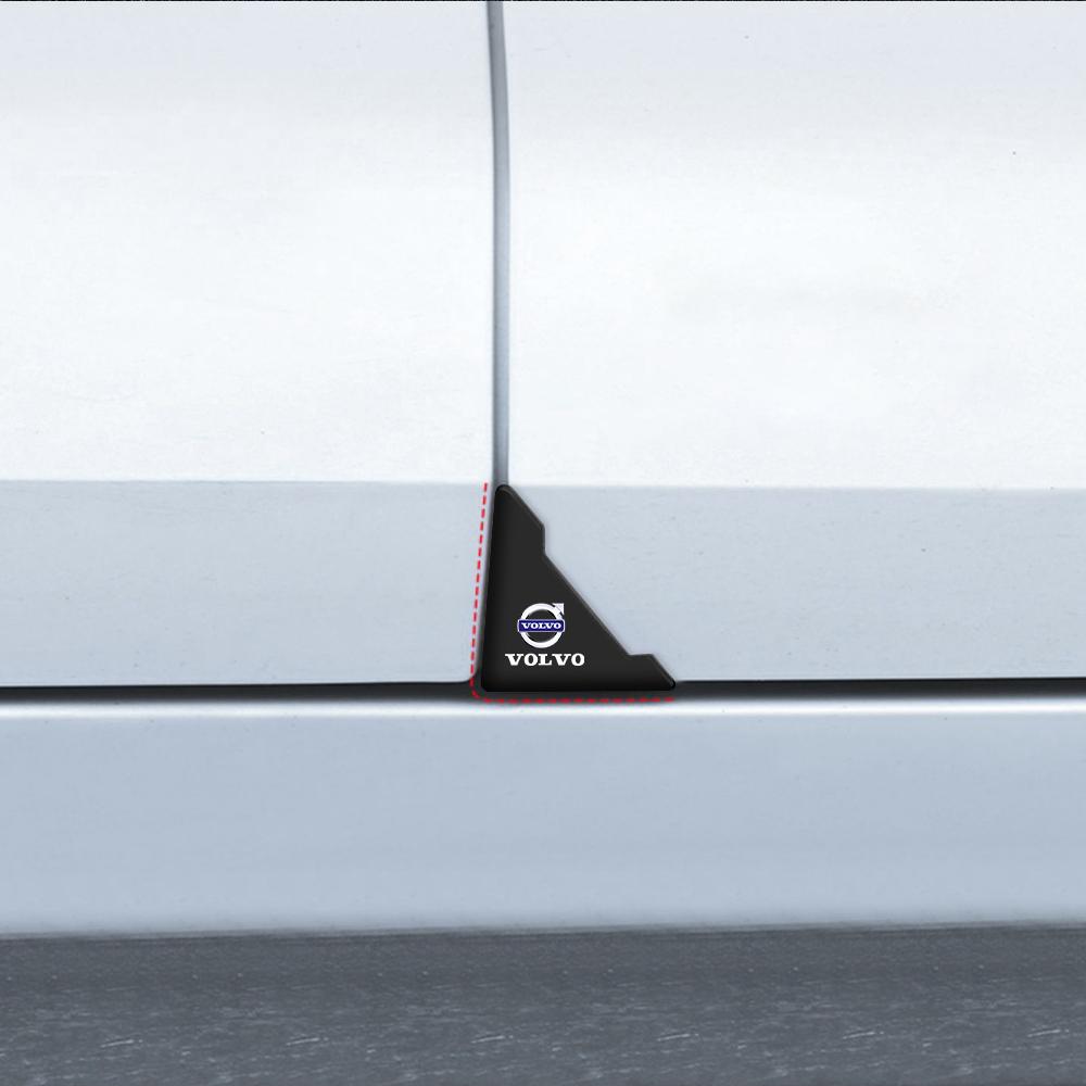 2/4Pcs Car Door Corner Anti-Collision Protector Sticker For Volvo Rdesign T6 AWD C30 C70 S40 S60 S70 S80 S90 Auto Accessories