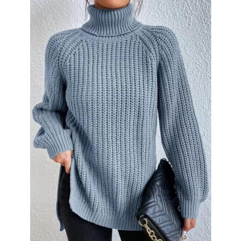 Knitted Sweater Mid Length Sweater Dress for Women