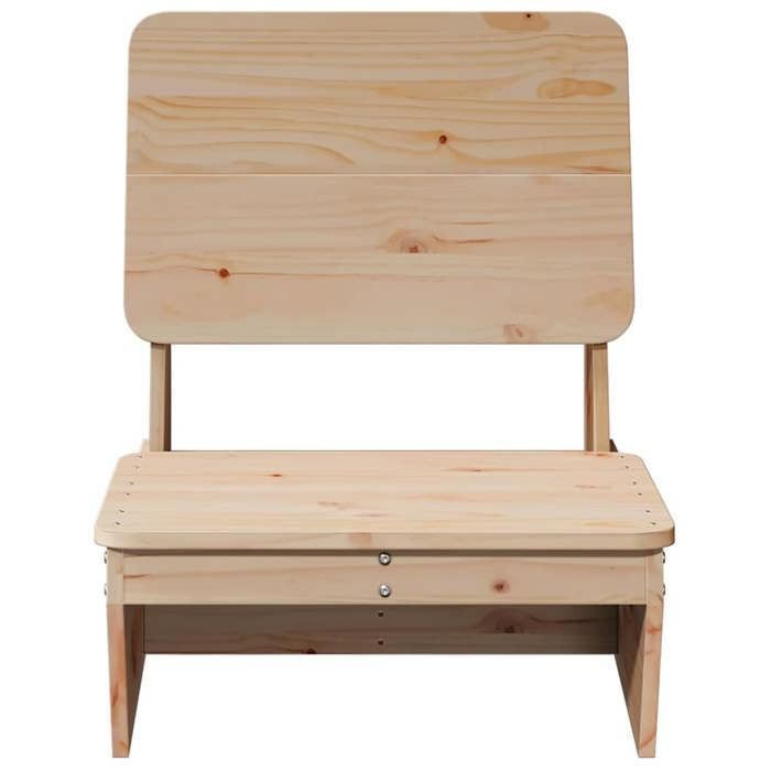 VidaXL Chaise de jardin 60x64x70,5 cm bois de pin massif, siège de jardin, chaise d'extérieur, chaise de balcon, chaise de 859307