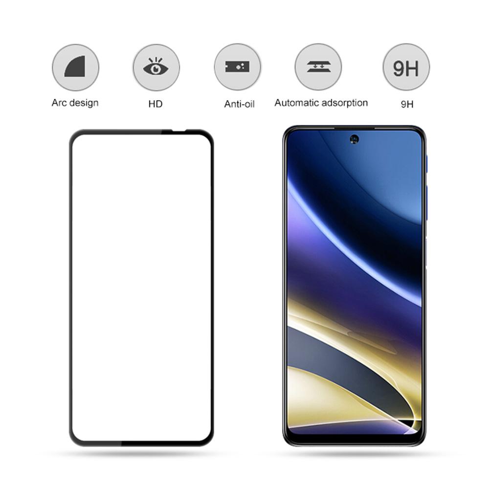 

MOCOLO Full Screen Protector for Motorola Moto G51 5G Secondary Hardening Silk Printing Tempered Glass Film Black