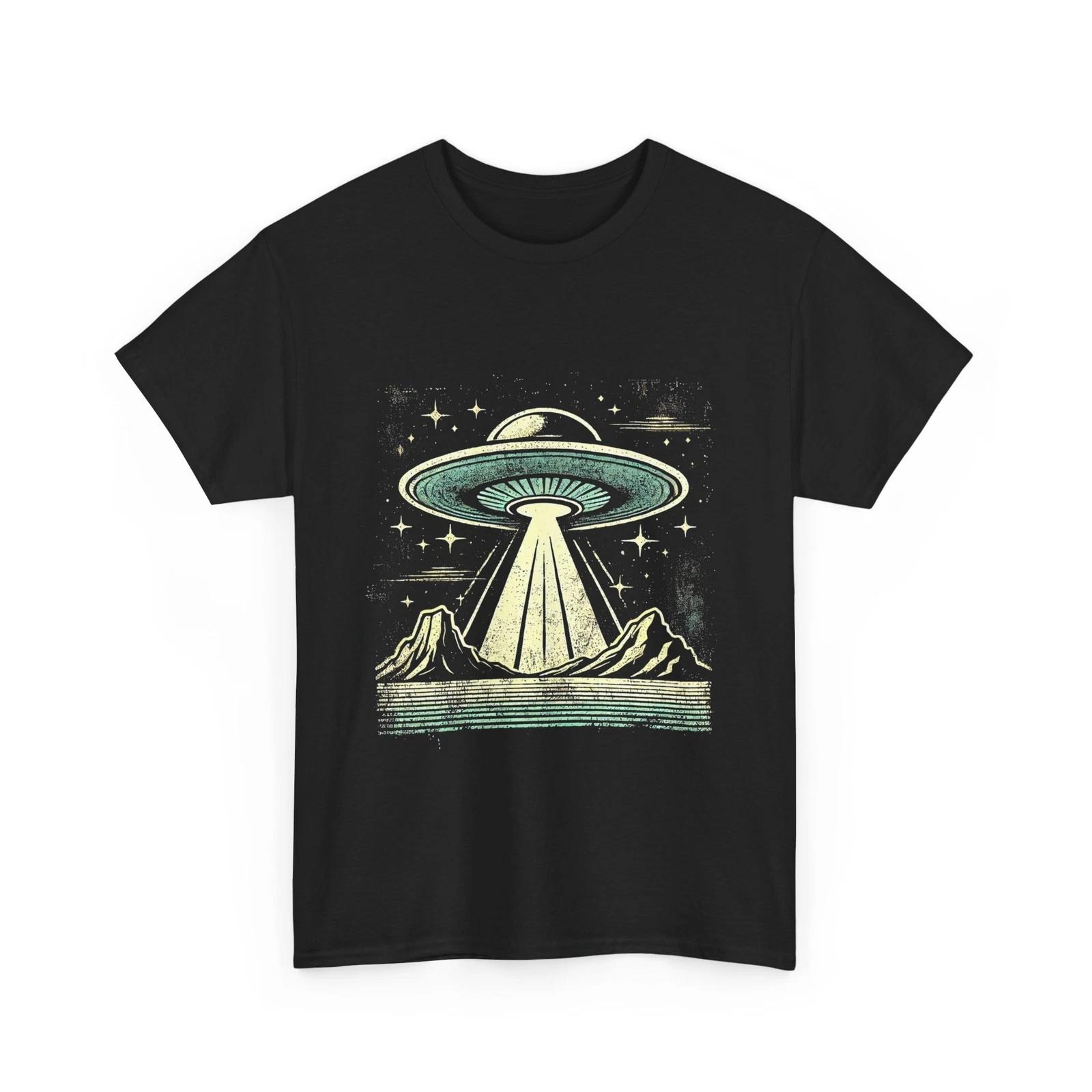 

UFO Space Alien T-Shirt | Sci-Fi Graphic Tee for Men and Women S