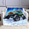 Aurora Off-Road Car Christmas Blanket Warm Soft Luxury Gifts for Children Adults Suitable for Home Bed Sofa Travel Camping RV