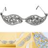 Rhinestones Eyeglasses Frame Crystal Geometric Face Decorative Frame Face Jewelry No Lens Sunglasses Frame Party Eyewears