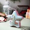 1/6Pcs Tinplate Box with Lanyard Easy To Hang Candy Biscuit Box Jewelry Storage Organizer Christmas Tree Decoration