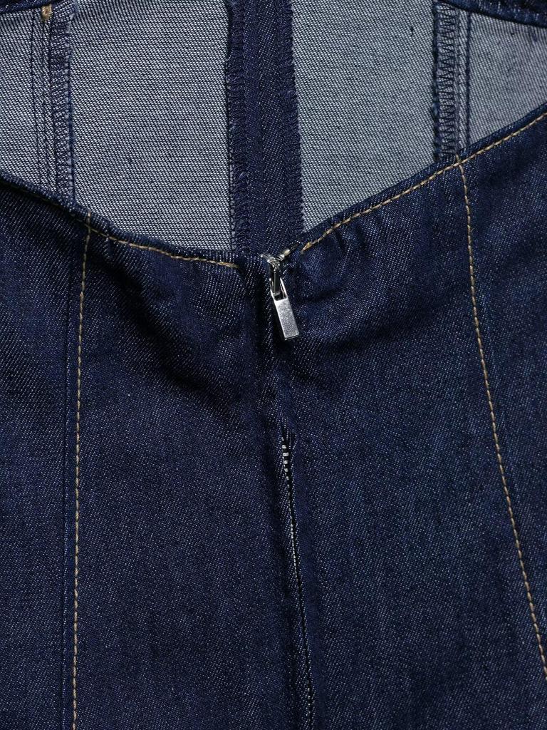 2025 Spring Women's European & American Style Denim Spaghetti Strap Short Dress