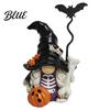 Spooky Halloween Garden Statue Gnome Figurine Small Resin Dwarf Table Decoration Pumpkin Decoration Bat Skull for Tiered Tray Tabletop Home Decor
