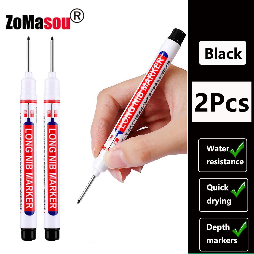 1-100 Stück 20mm Langer Kopf Markerstift Mehrzweck Holzbearbeitung Fliesen Dekoration Tiefloch Marker Stifte Rote/Schwarze/Blaue/Grüne Tinte