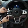 For BMW X1 U11 -2024 Aluminum Alloy Silver Car Steering Wheel Button Trim Cover Interior Car Accessories