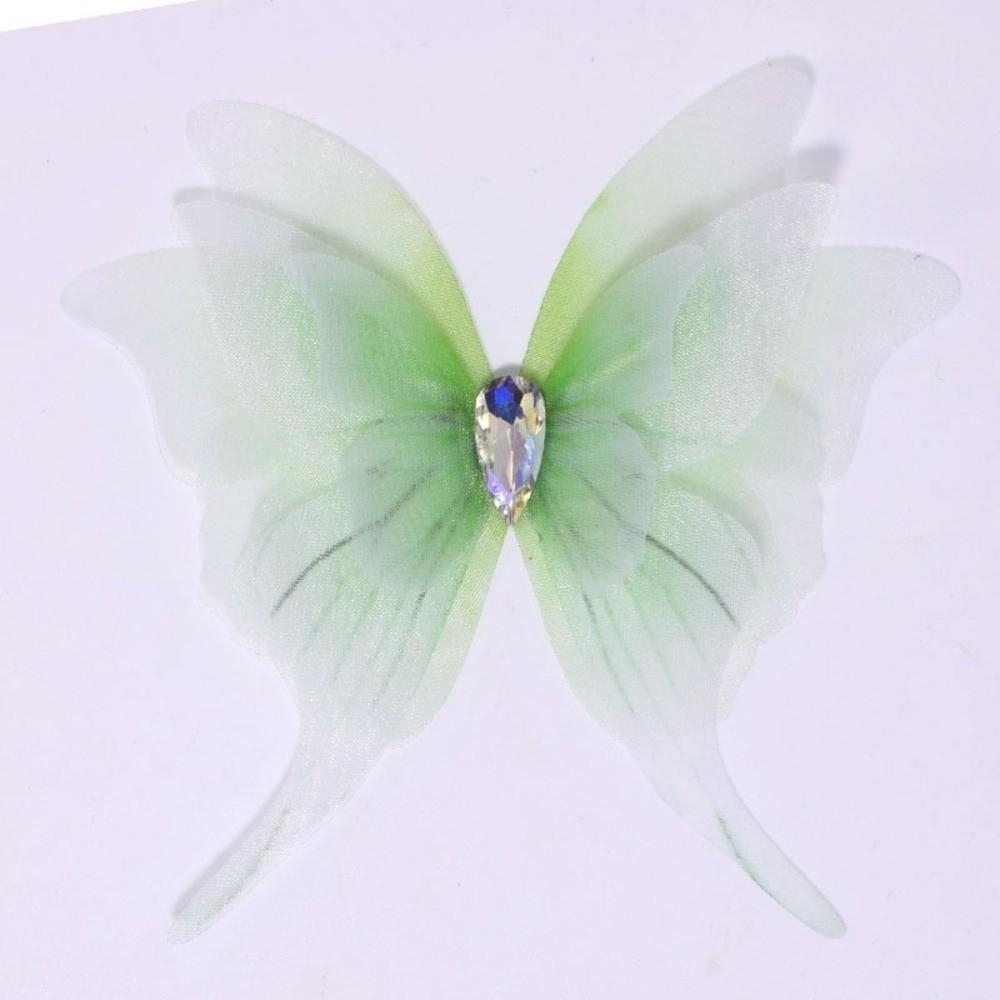Gradient Color Organza Fabric Butterfly Four-Layer 3D Butterfly Decorations Butterfly Appliques