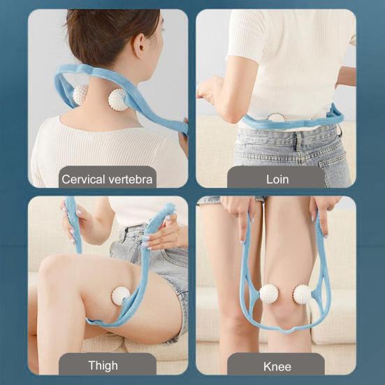 1/2 szt. Masażer szyi Shiatsu do relaksacji mięśni Ergonomiczny uchwyt Regulowane piłki dociskowe Nieelektryczny ręczny masażer do domu, biura, podróży