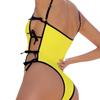 Shencai European & American Solid Color One-Piece Swimsuit with Sexy Straps (Model: ZY057)