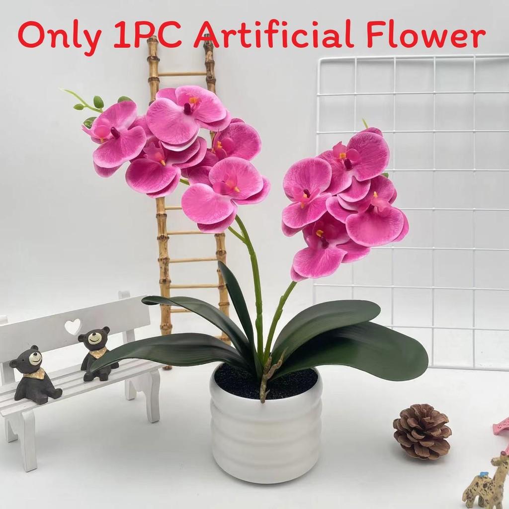Artificial Phalaenopsis Flower Pot For Outdoor Garden Wedding Decor Photography Props And Home Decor