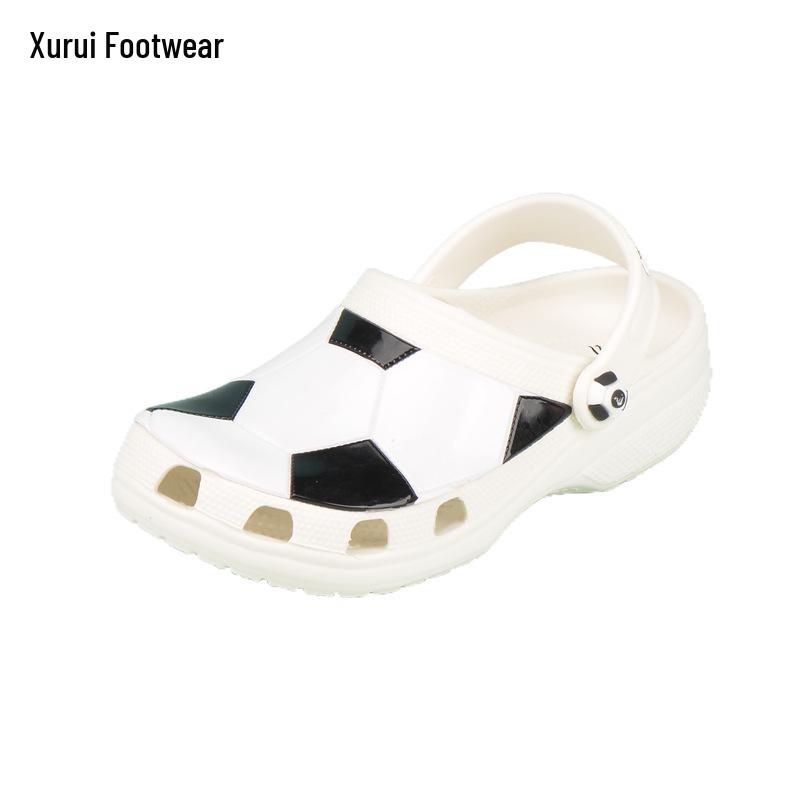 

Kids Non-slip Cartoon Football Sandals - Durable Beach Shoes for Toddlers 17.5cm, Size 28