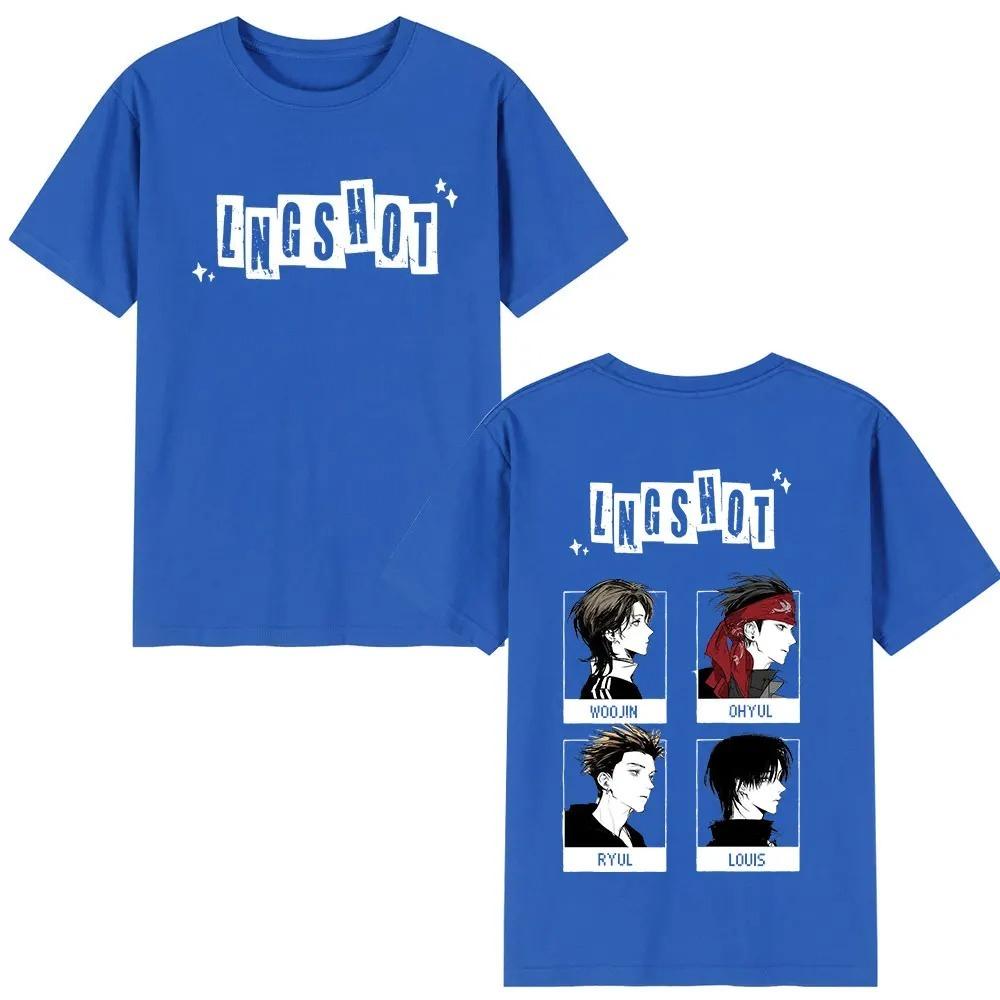 Korean Kpop Lngshot T Shirt Men Women Clothing Fashion Hip-hop Short Sleeve T-shirts Cotton Oversized Casual T-shirt Streetwear