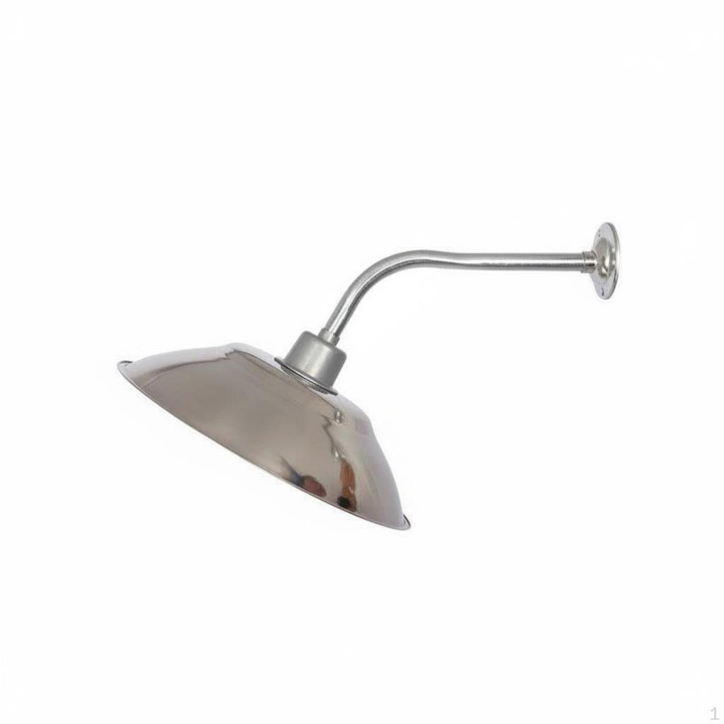 E27 Gooseneck Lamp Waterproof Vintage Outdoor Weatherproof Stainless Steel Wall