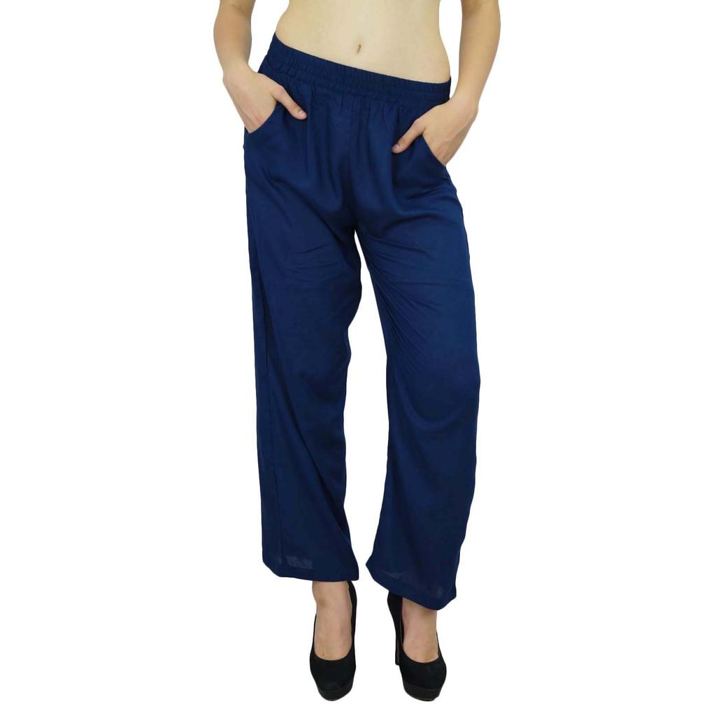 Bimba Women Long Pajama With Pockets Modal Cotton Night Pyjama Sleepwear
