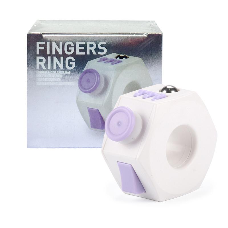 Gambley 6-sided Luxury Fidget Cube Ring Stress Relief Kidult, Korean Popular Puzzles