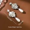 Light luxury style diamond studded imitation pearl water droplet silver needle earrings, high-end and elegant earrings for women