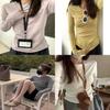 Casual Spring Womens Cotton Long Sleeve T Shirt With Sun Protection For Office Wear