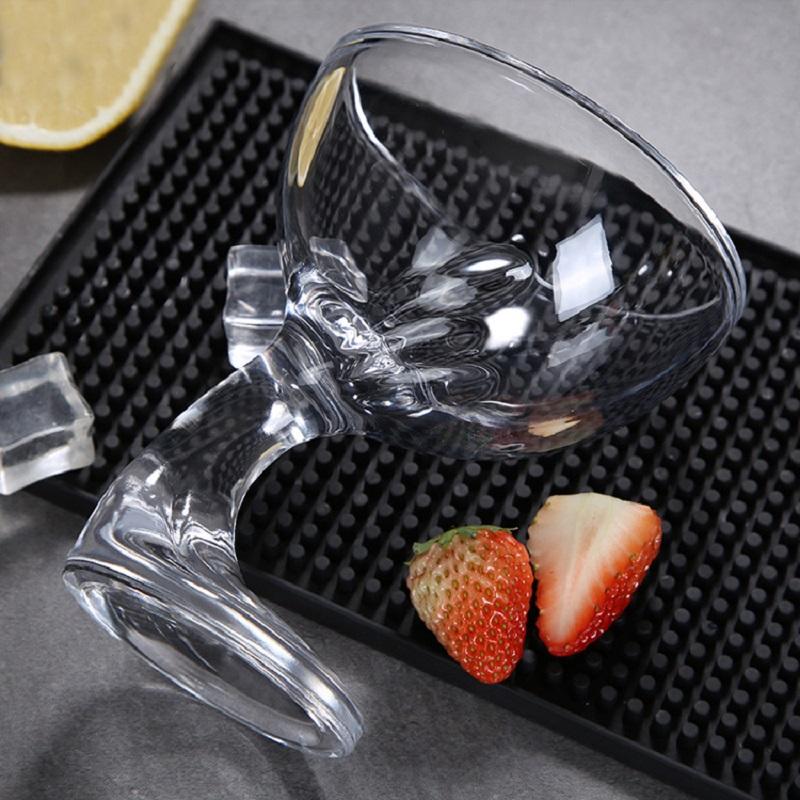 250ml High Quality Cocktail Glass Cup Milk Tea Ice Cream Cup Creative Fruit Juice Cold Drink Cup Bar Accessories