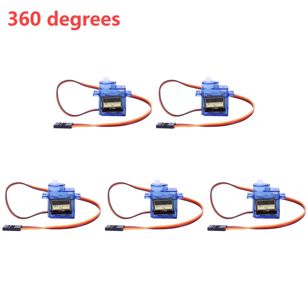 20-5PCS SG90 9G 180/360 Degrees Miniature Servo Motor Fixed-Wing Micro Gear Servo Motor for Airplane Aeroplane Helicopter