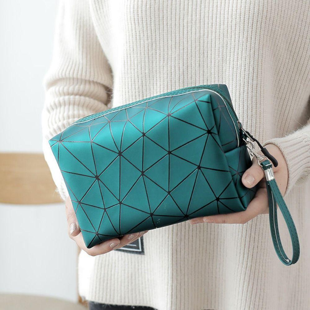 

Waterproof Women Makeup Wash Bag Travel Makeup Case Korean Fashion Toiletry Storage Bag зелёный