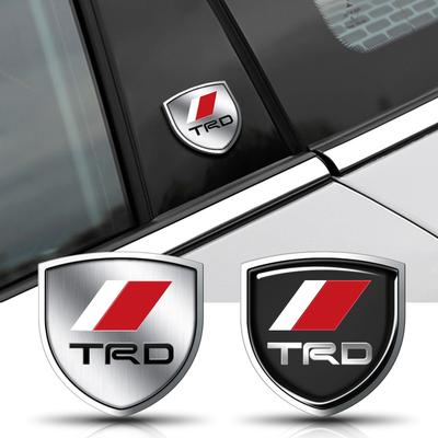 Araba Şekillendirme 3D Meta Oto Kapı Kalkanı Amblemi Araba Gövde Rozeti Çıkartması TRD Crown Reiz Corolla Prada Yaris Vitz Camry GT86 İçin